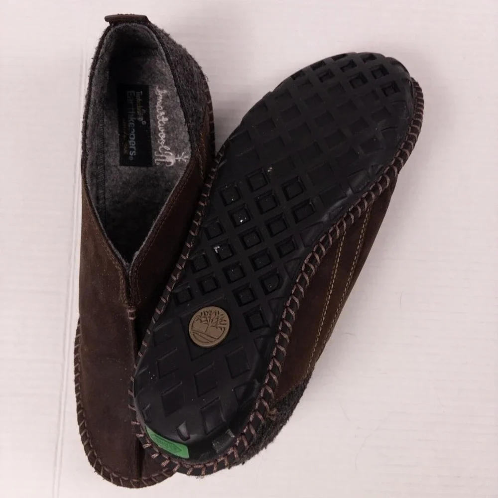 Timberland Smartwool Loafers Men 11 Brown Leather‎ Earthkeepers Lounger  Slipper